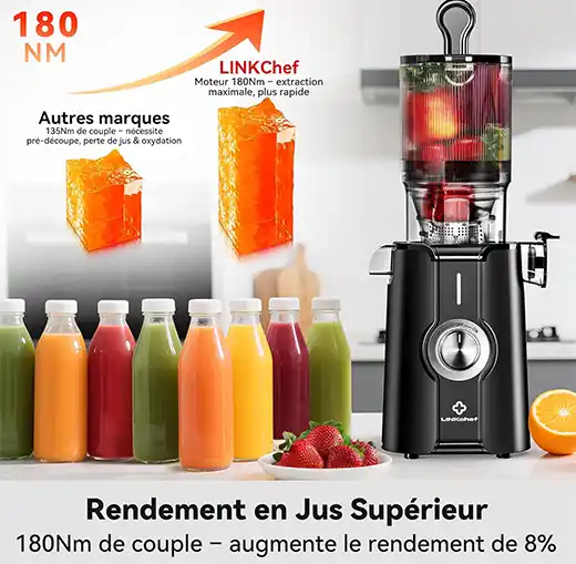 Avis LINKChef: Extracteur de jus lent, ultra-pratique france