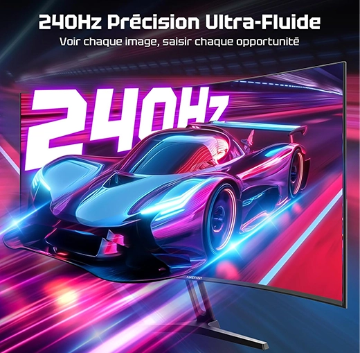 Amzfast Écran Gamer Incurvé 240Hz