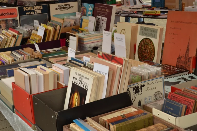 Livres d’occasion sur un marché