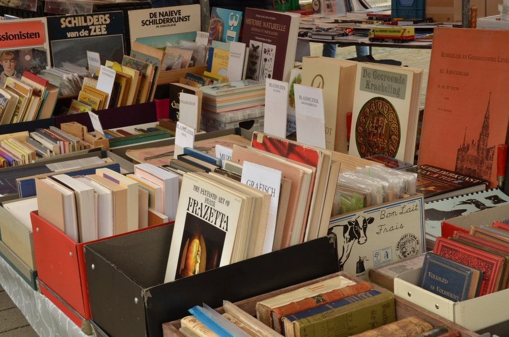 Livres d’occasion sur un marché