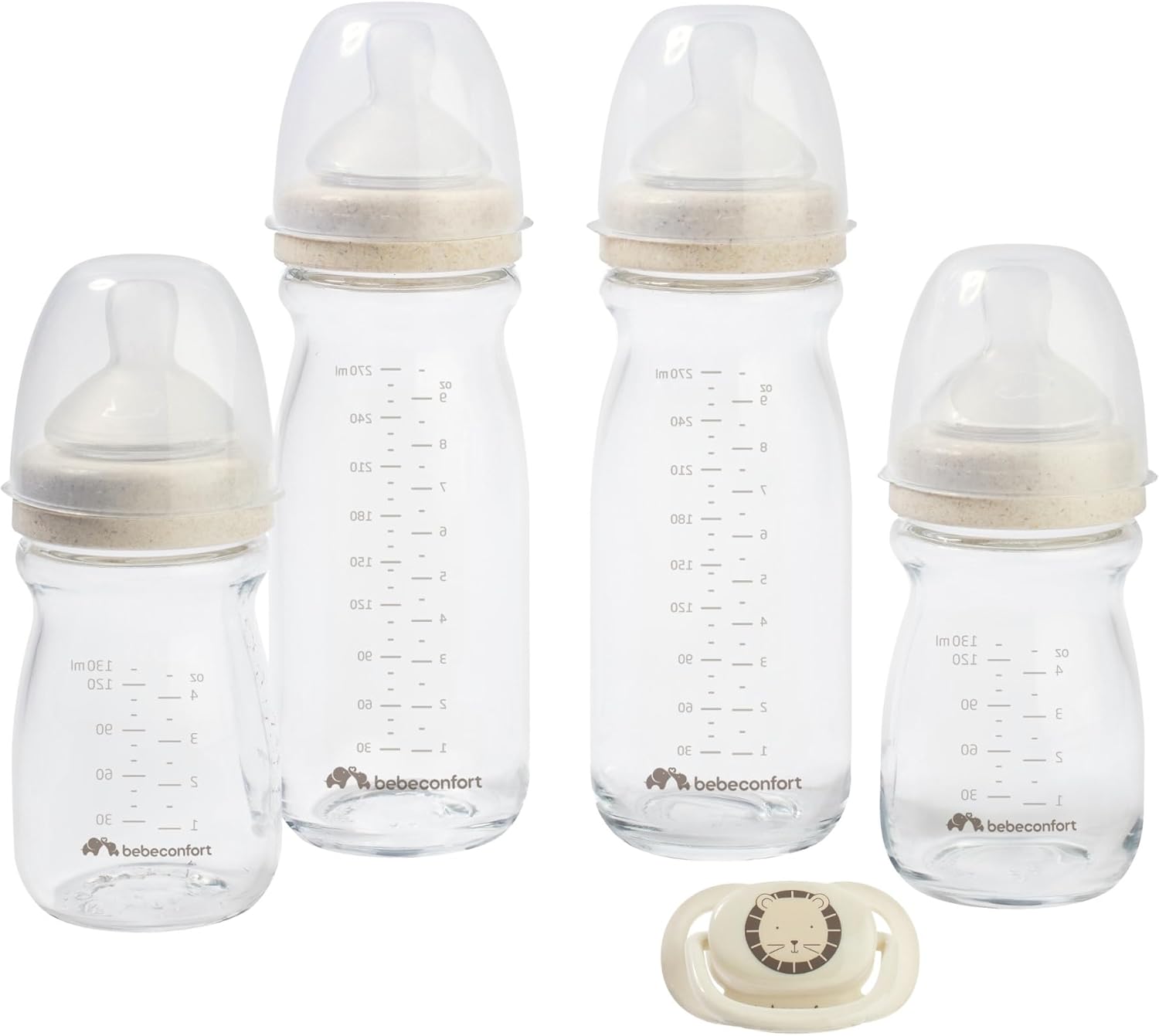 Lot de biberons pour bébé en verre Bebeconfort