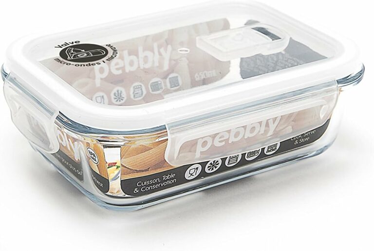 Boîte de conservation en verre Pebbly avec couvercle hermétique