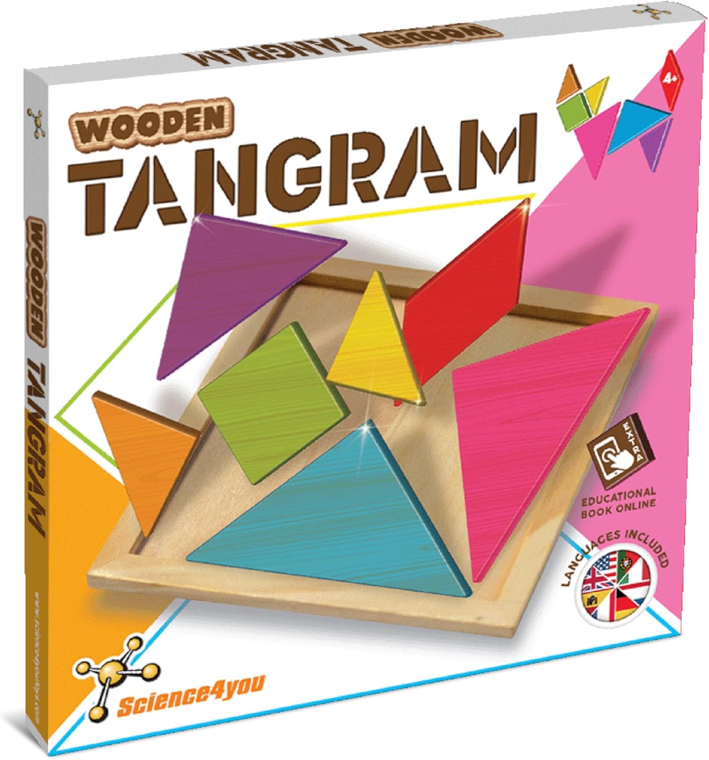 Puzzle tangram en bois pour enfants Science4you