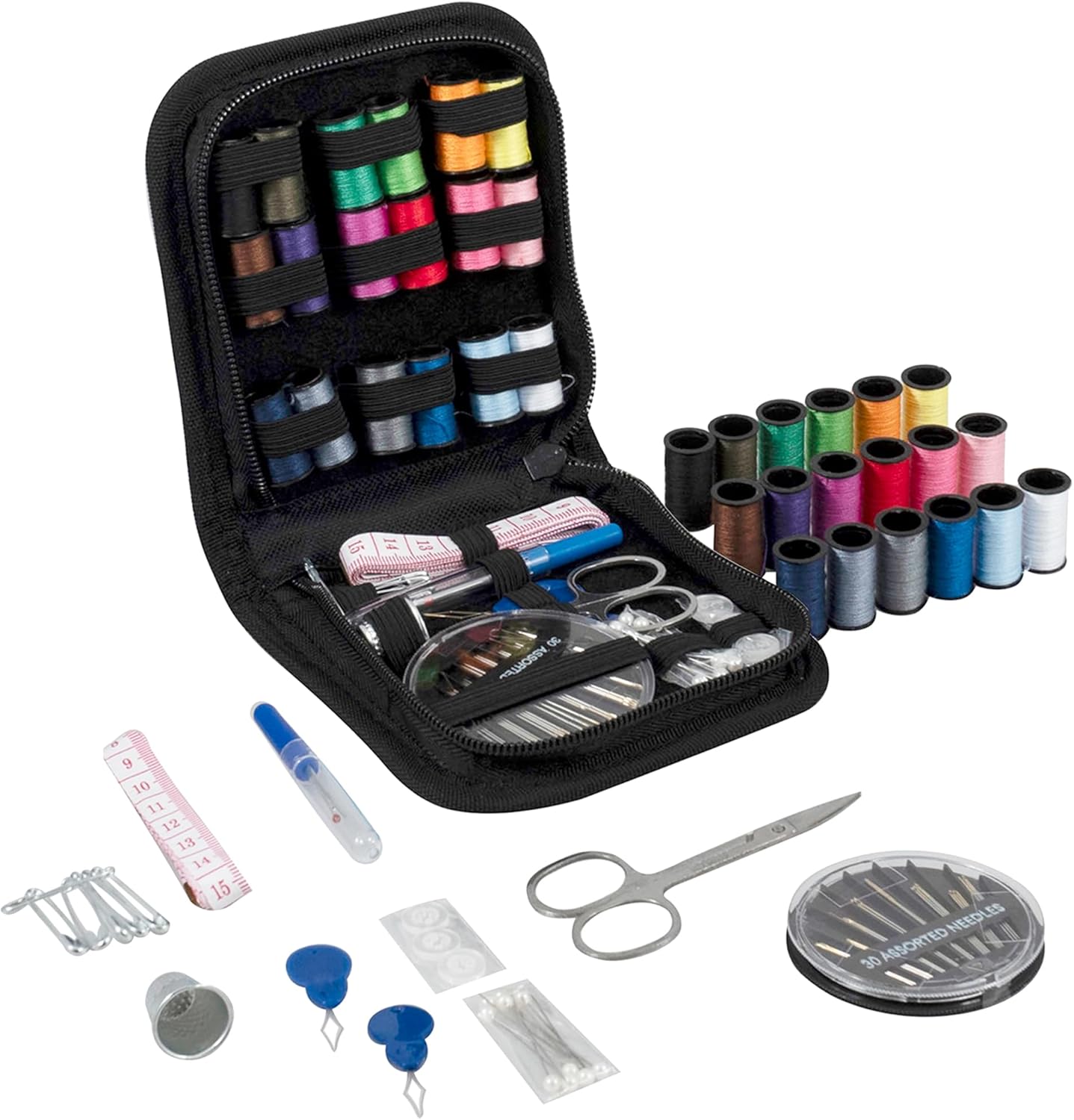 Trousse de couture de voyage avec aiguilles et fil