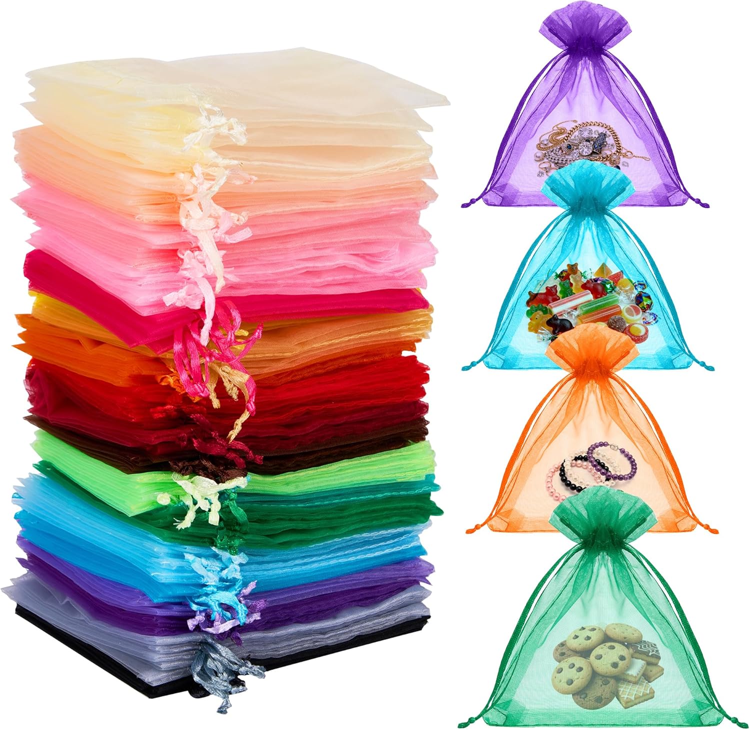 Lot de petits sachets en tissu réutilisables