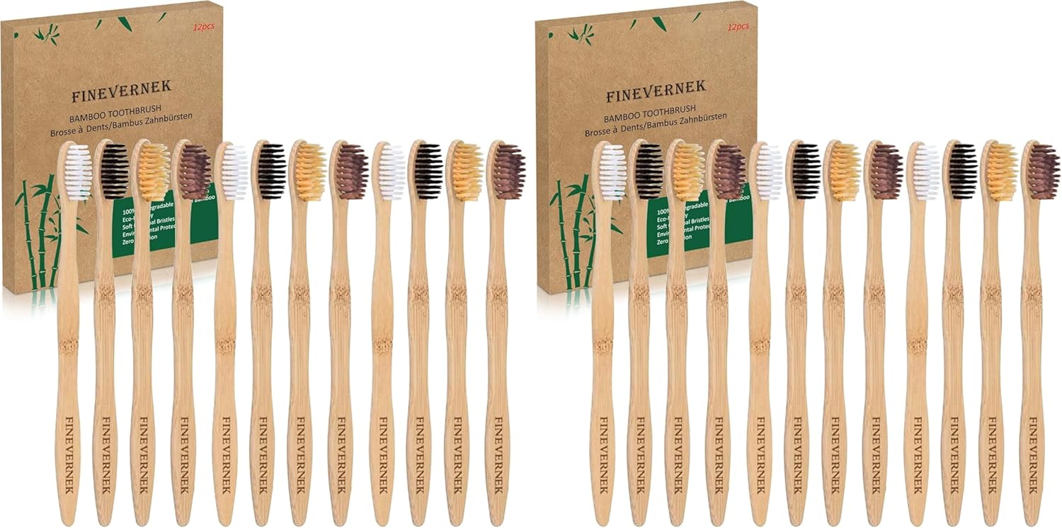 Brosses à dents en bambou écologiques en lot