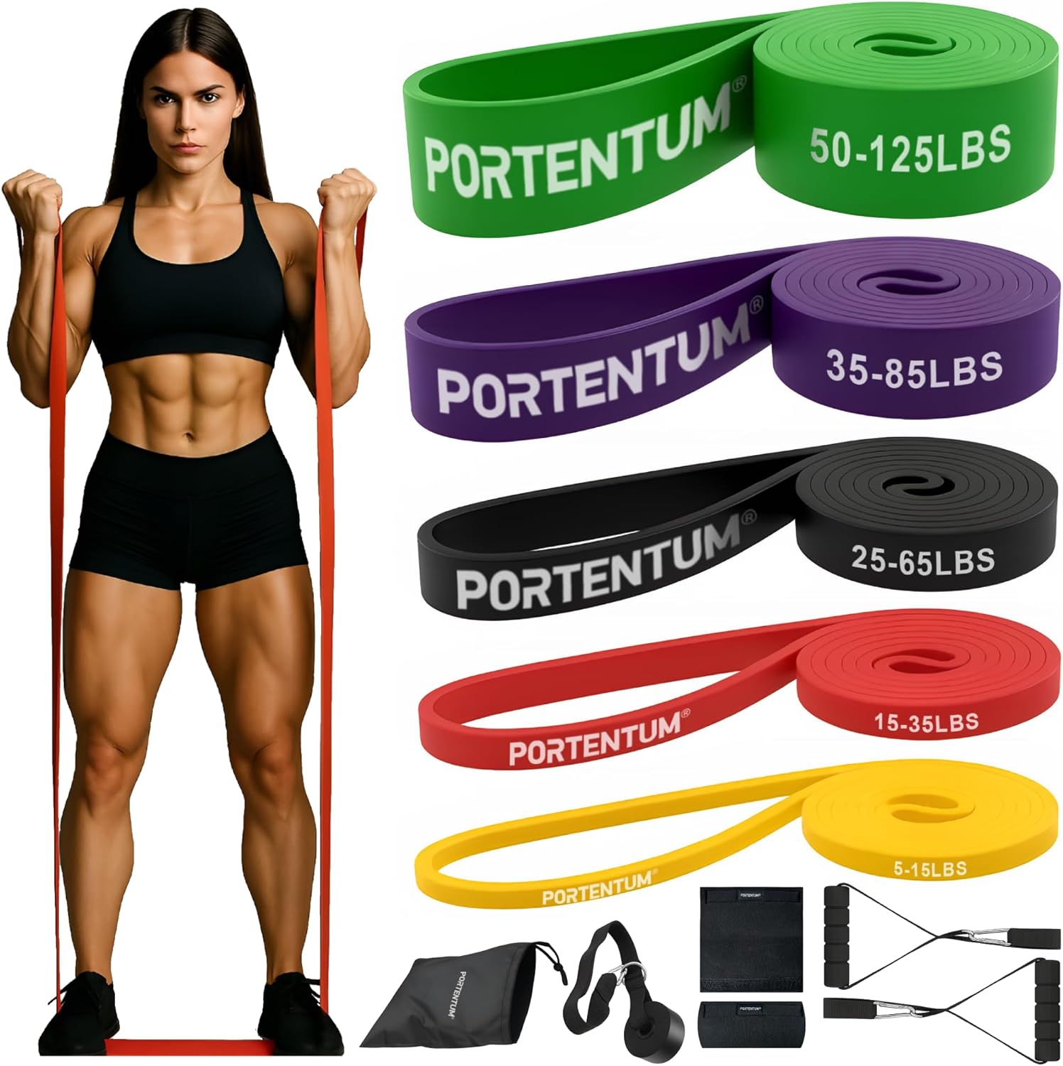 Set de bandes élastiques de résistance pour musculation