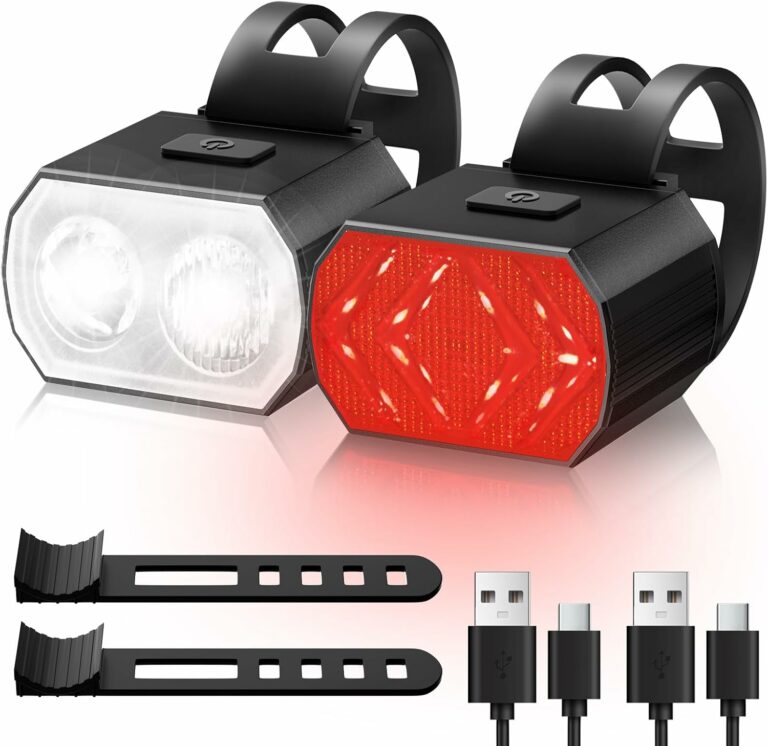 Éclairage LED vélo avant et arrière rechargeable USB Blendura